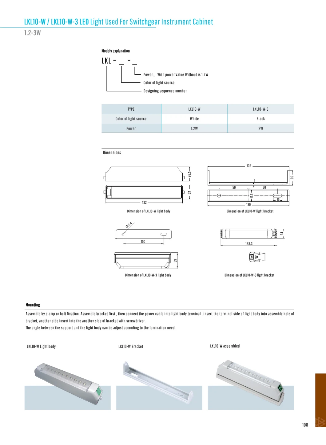 European Standard Rittal Cabinet Light LED Light Ping or Screw Installation for Switchgear Instrument LED Cabinet Lights