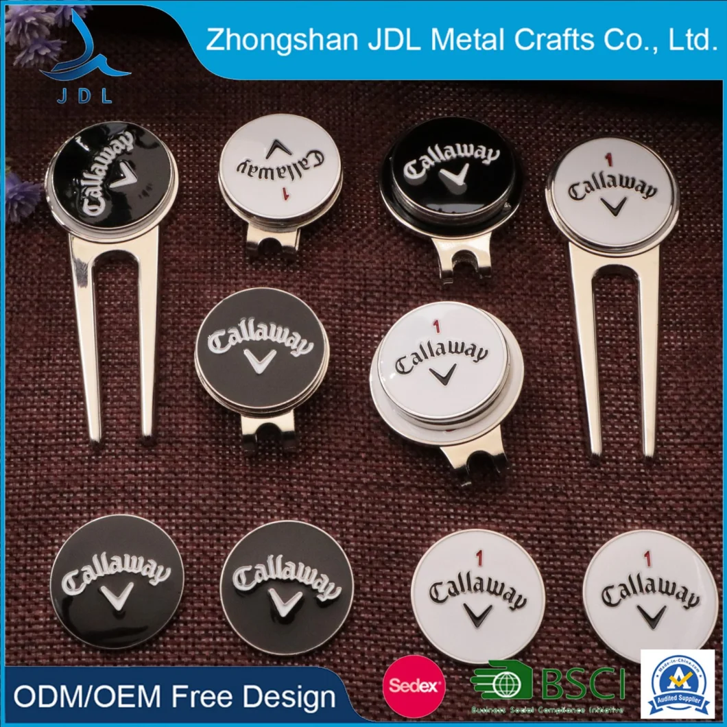 Wholesale Callaway Factory Custom Magnet Blank Mini Coin Us Club Accessory Magnetic Equipment Metal Repair Golf Set Ball Marker for Hat Cap Clip Fork Divot Tool