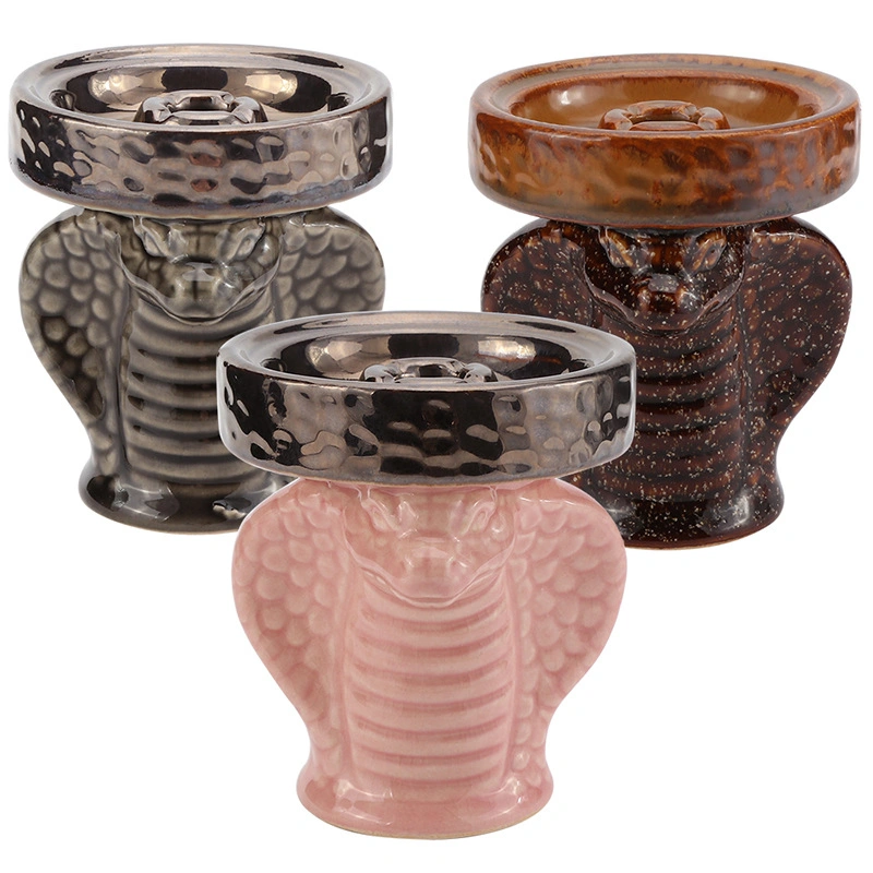 Cobra Shaped Hookah Accessories Individually Packaged Ceramic Pot Holder Bowl