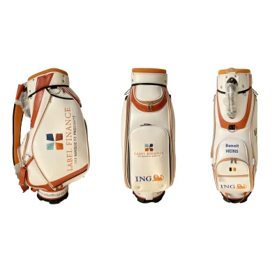 Sacca da golf personalizzata in pelle PU, borsa per carrello, borsa per il personale, fabbrica di accessori da golf