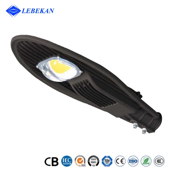 Lebkan Apparecchio di illuminazione pubblica AC150W Refletores Outdoor Cobra Lampione LED Palo di sicurezza Lampione stradale in alluminio dal crepuscolo all'alba